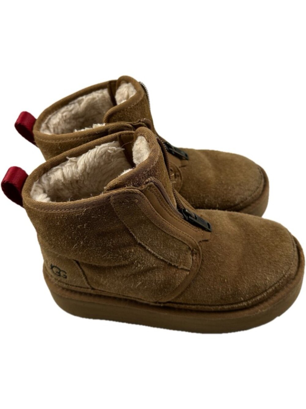 UGG Kid's Neumel Platform Suede‎ Zip Boot Brown Suede Size 3 - Picture 9 of 9
